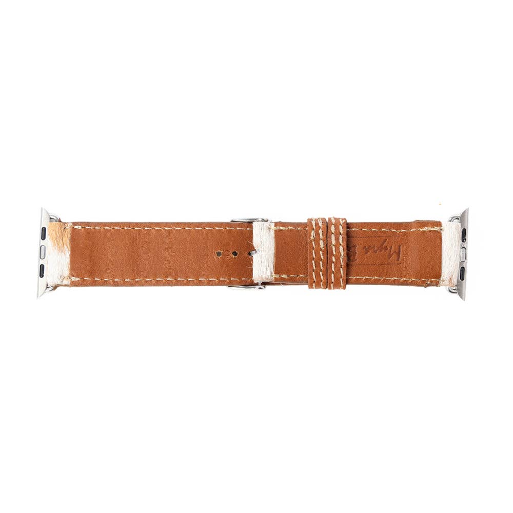 Palomino Plains Hair-On Hide Watch Band — White