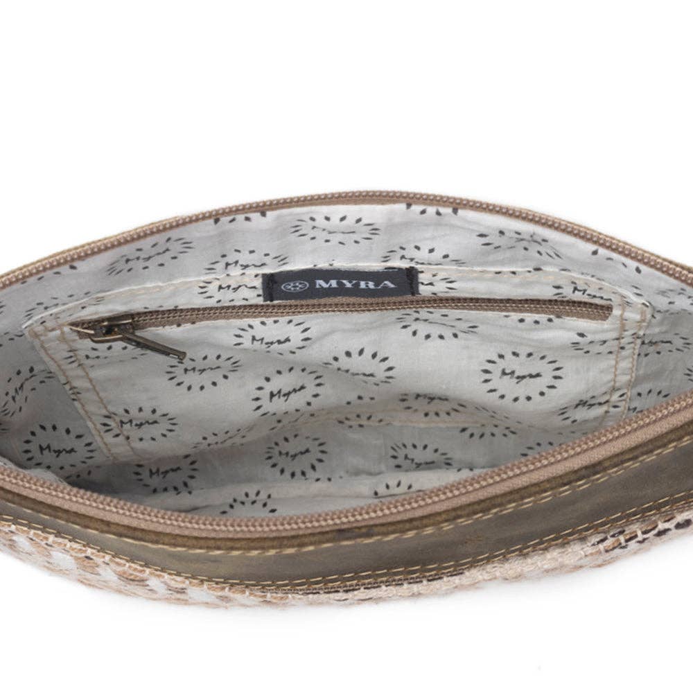 Contentment Woven Crossbody Bag – Brown & Cream