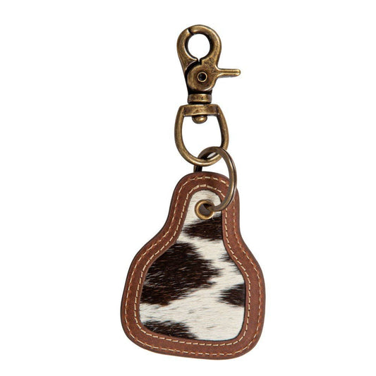 Pony Brook Hair-On Hide Key Fob – Black & White