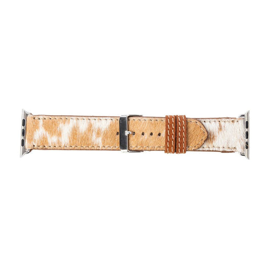 Palomino Plains Hair-On Hide Watch Band — White