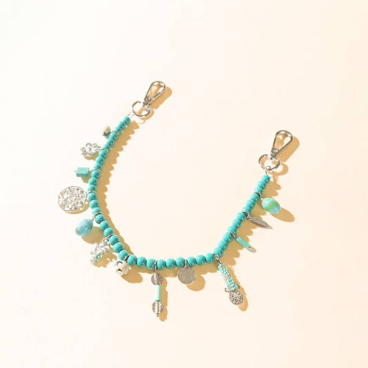 Desert Oasis Turquoise Beaded Bag Charm Chain