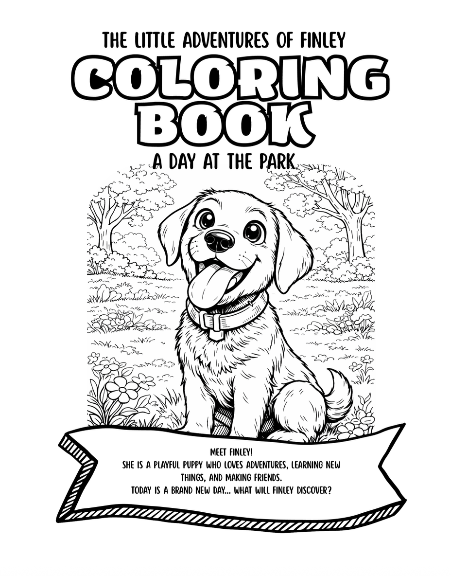 The Little Adventures of Finley Coloring Book: A Day at the Park