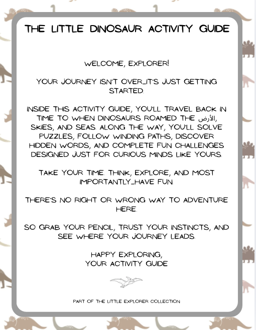 The Little Dinosaur Activity Guide:Games, Puzzles, and Adventures for Little Explorers