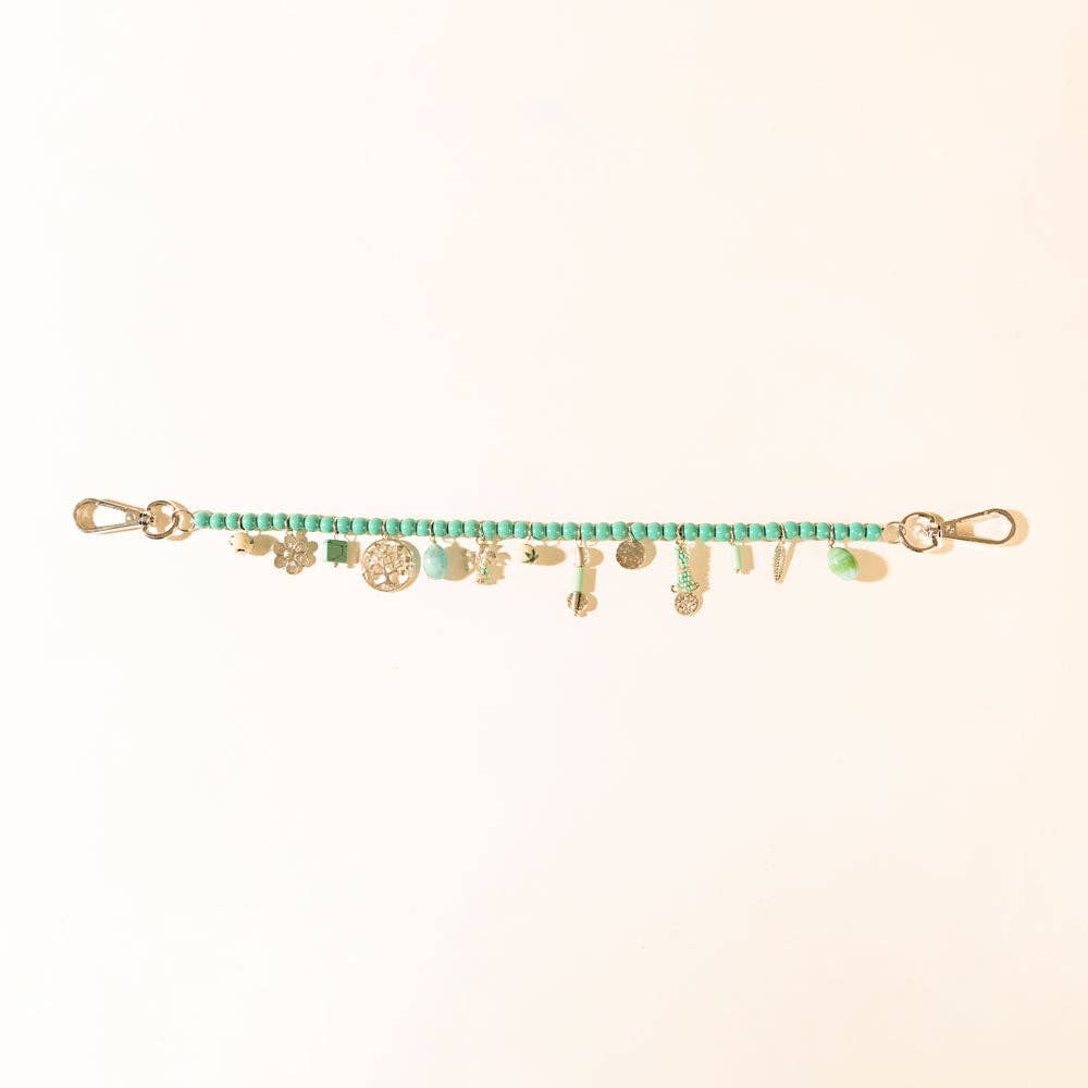 Desert Oasis Turquoise Beaded Bag Charm Chain