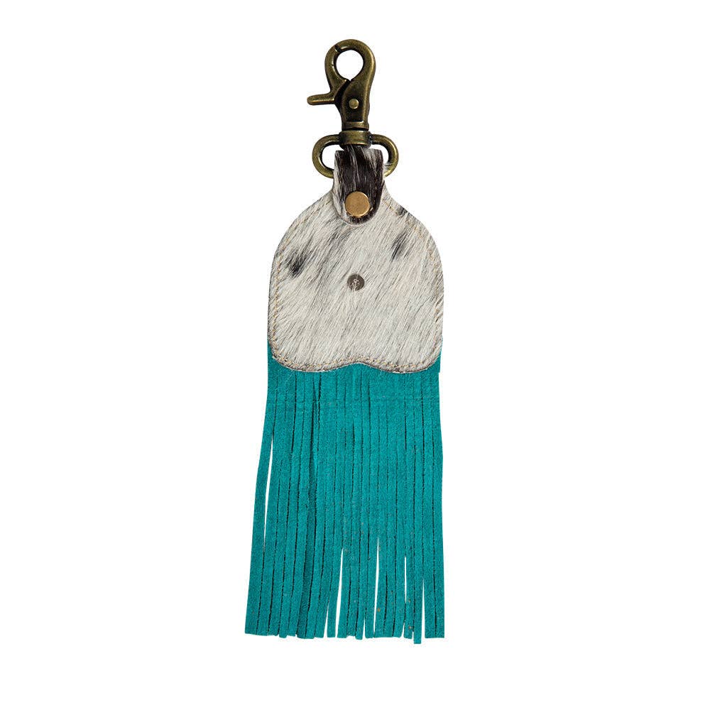 Running River Hair-On Hide Fringed Key Fob