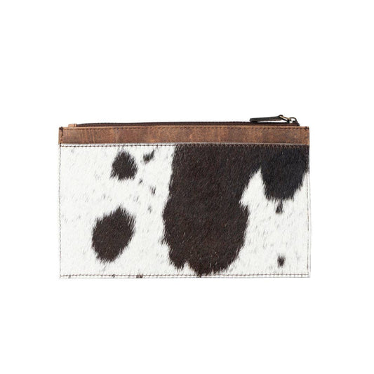 Hayride Hair-On Hide & Leather Pouch – Midnight Black