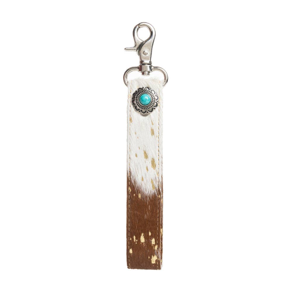 Concho Delight Hair-On Hide Key Fob